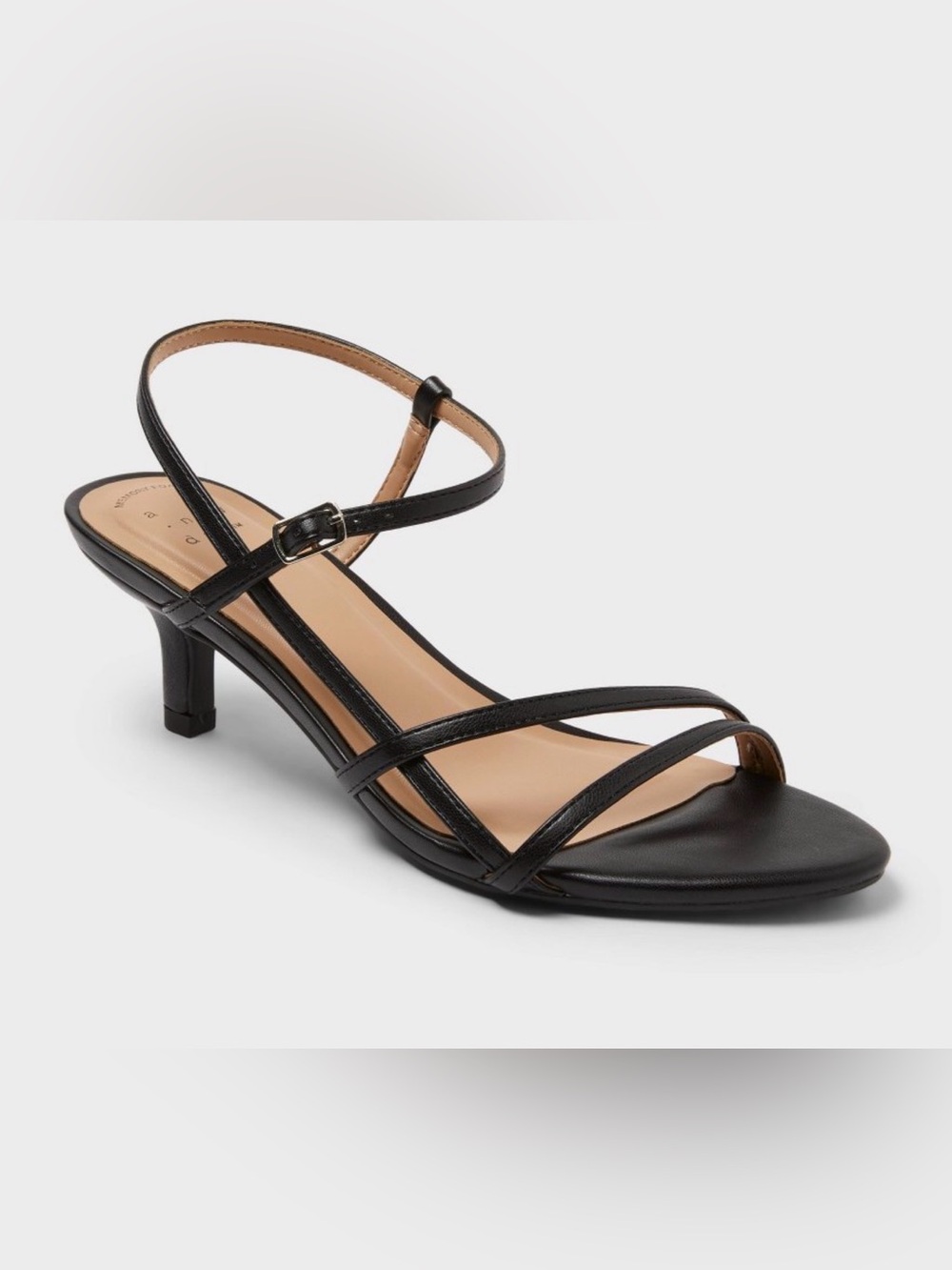 Women's Stella Almond Toe Strappy
Heels - A New Day
Black
Size 8
New with Tags